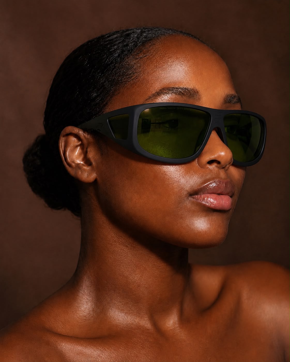 Laser Facial – Kundin mit Laserschutzbrille